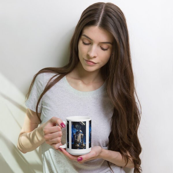 Taza blanca brillante R2-D2 - Imagen 2